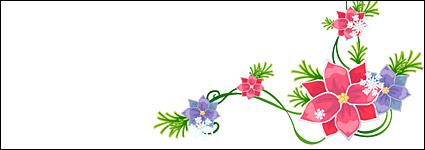 Christmas exquisite lace Vector material-13