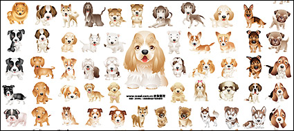 Puppy dog vector material