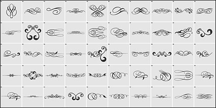 Continental corners lace material element vector